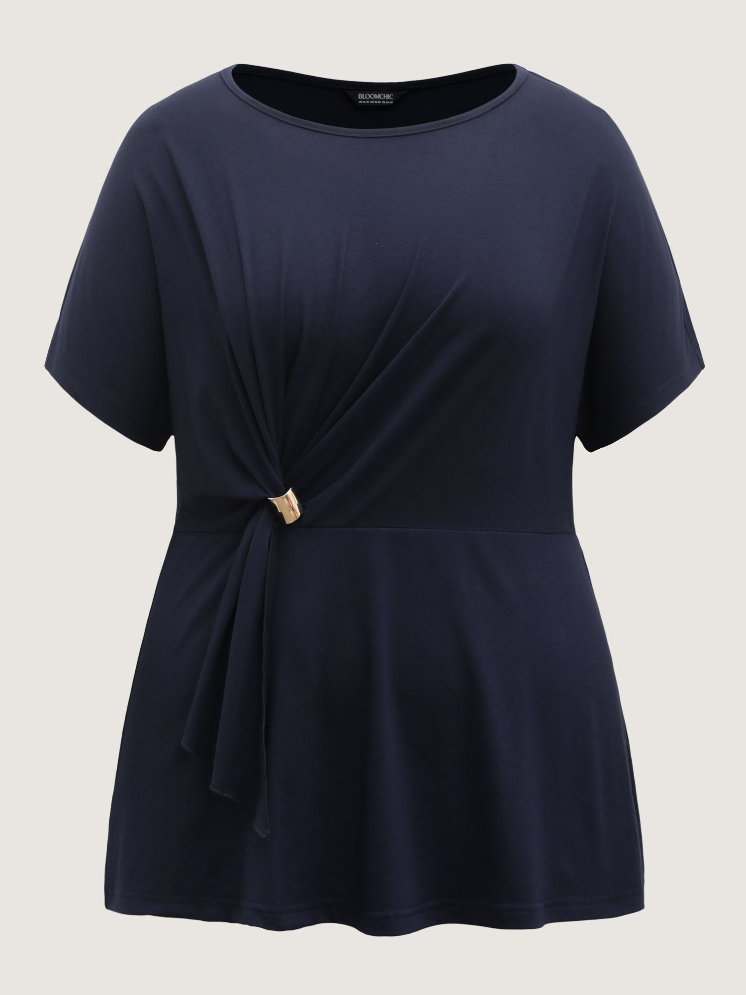 Metal Detail Knotted Plain Top