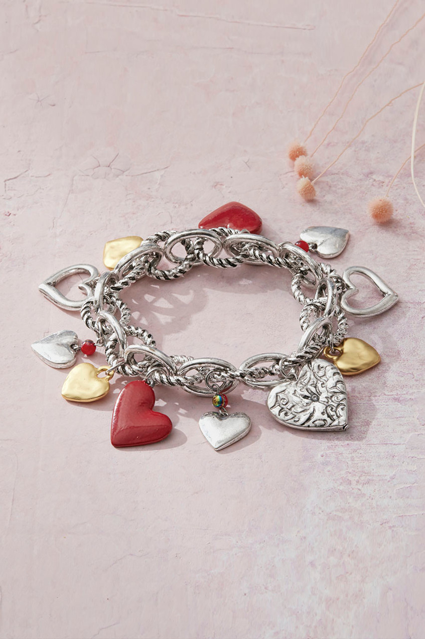 Charmed Hearts Stretch Bracelet