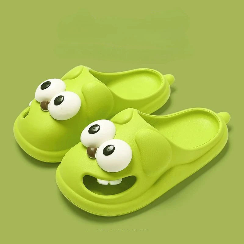 Meet the cutest and funniest slippers you'll ever wear—Tongue Kiss Big Eye Dog Slippers! 🐶💋