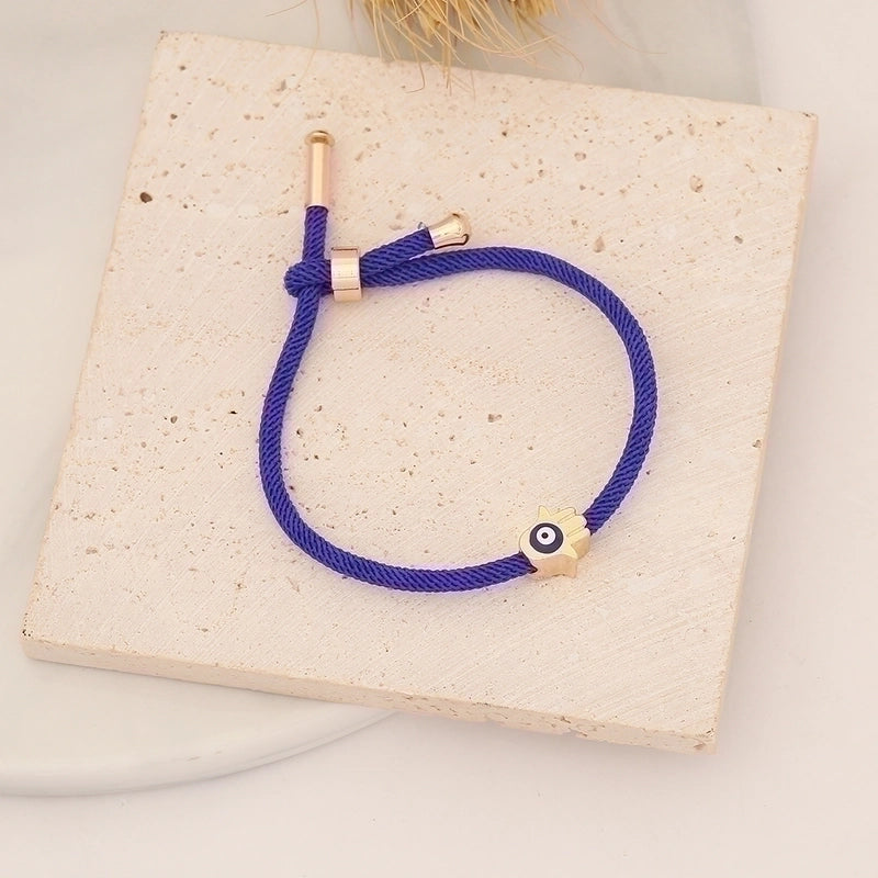 Retro Eye Stainless Steel Artificial Crystal Natural Stone Beaded Bracelets