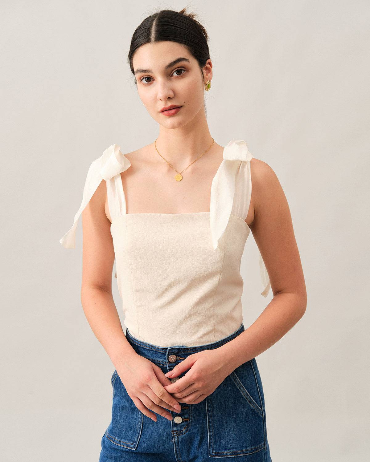 The Tie Strap Solid Cami Top