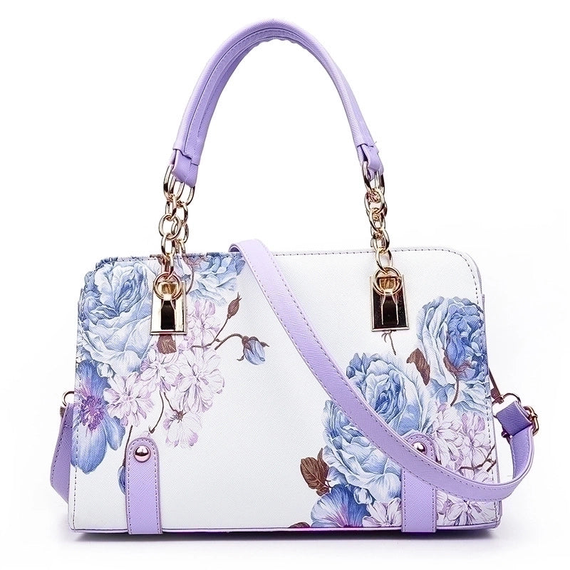 Women's Medium Pu Leather Color Block Streetwear Square Zipper Tote Bag