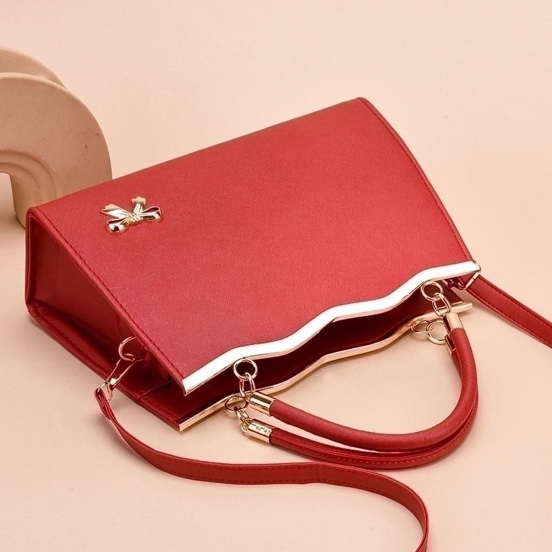 Women's Large All Seasons Pu Leather Basic Handbag