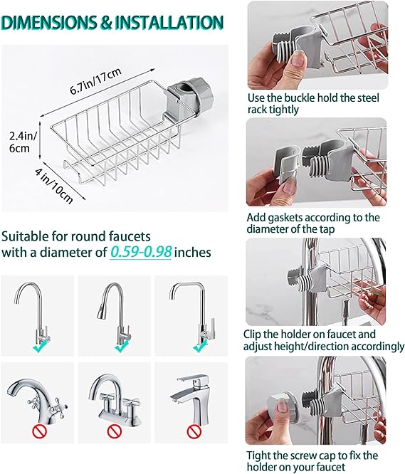 Sink Sponge Holder | Faucet Rack