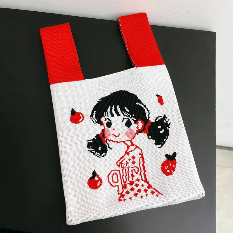 Women's Small Polyester Cartoon Heart Shape Basic Vintage Style Open Handbag