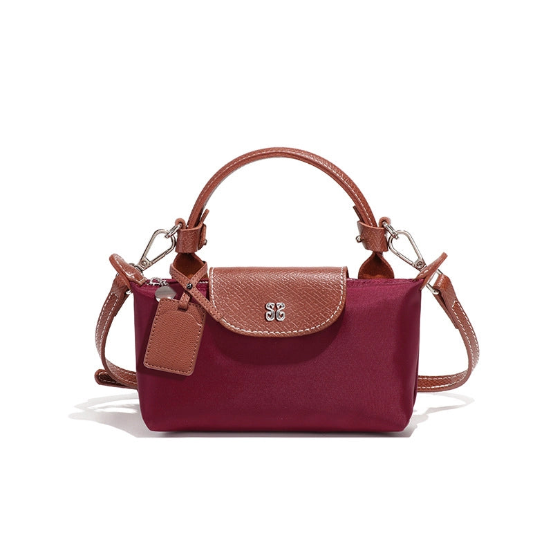 Women's Medium Nylon Solid Color Classic Style Square Magnetic Buckle Crossbody Bag