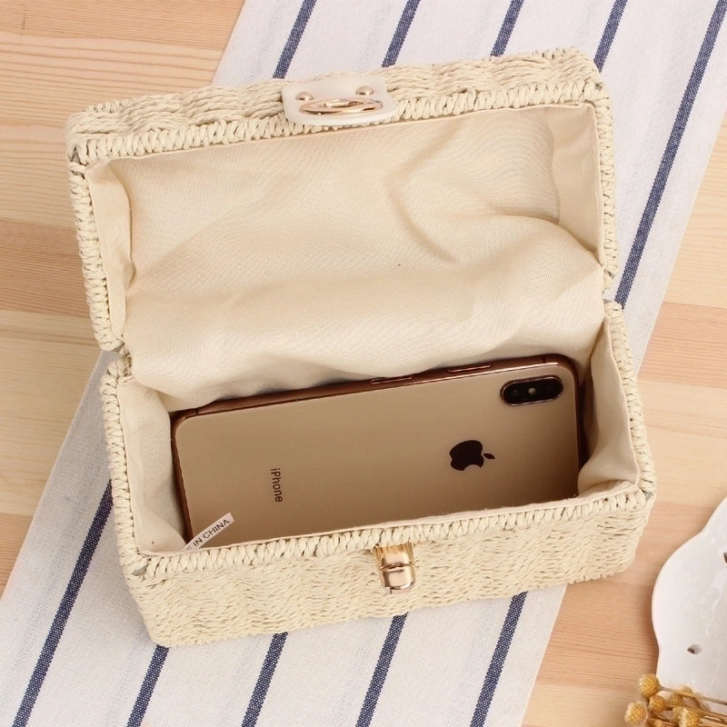 Women's Small Spring&summer Straw Basic Straw Bag