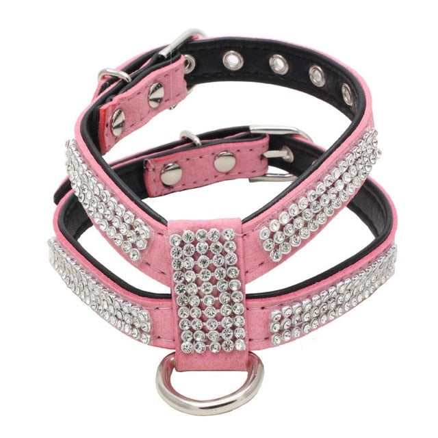 Rhinestone Adjustable Dog Harness
