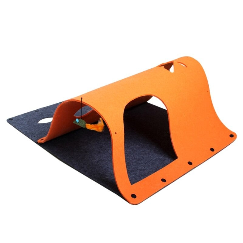 Cat Tunnel With Hanging Catnip