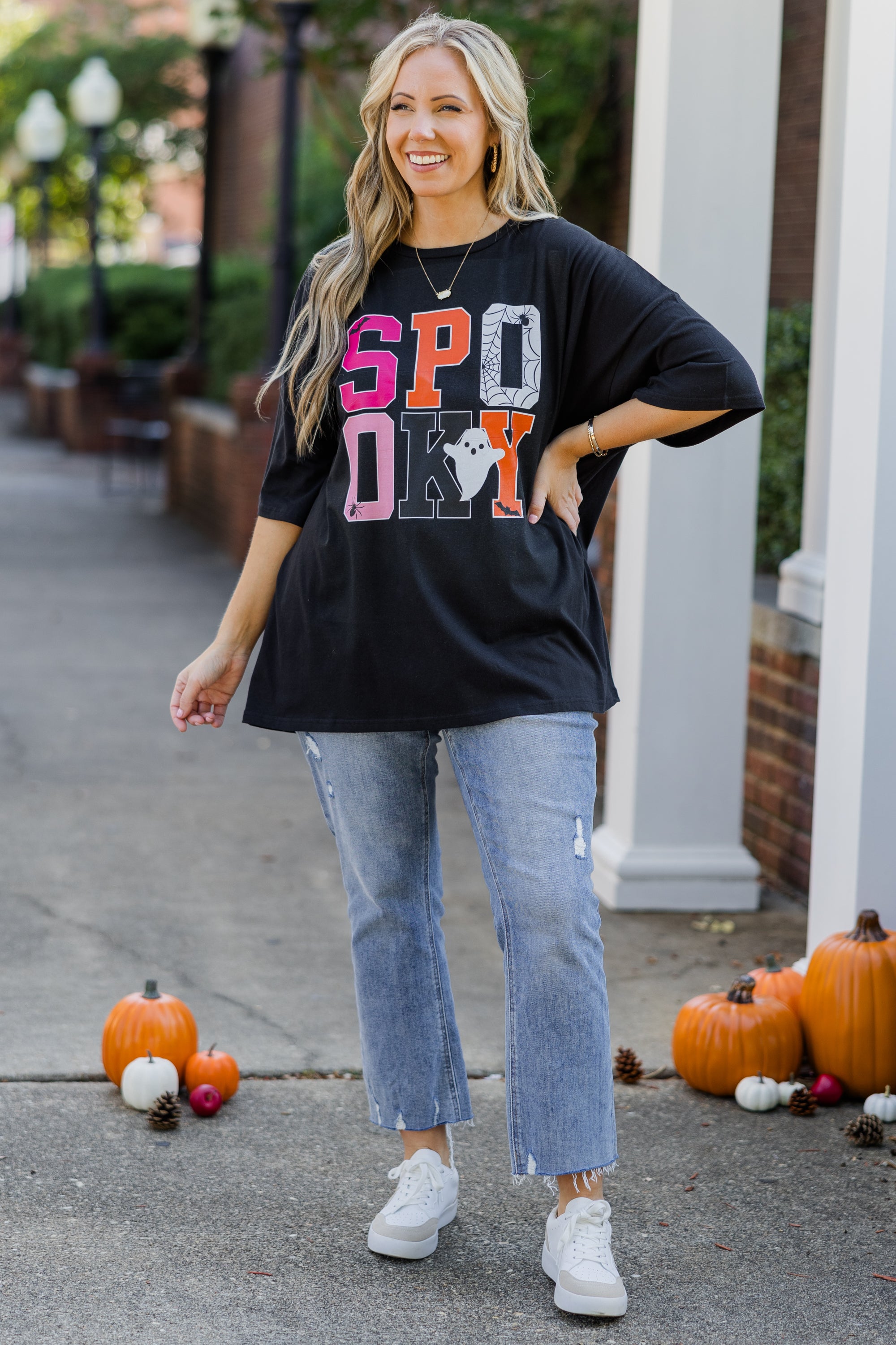 It's Spooky Season Boyfriend Tee. Black