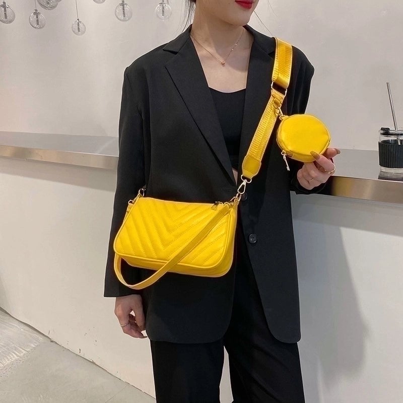 Women's Small Pu Leather Solid Color Streetwear Pillow Shape Zipper Shoulder Bag Crossbody Bag