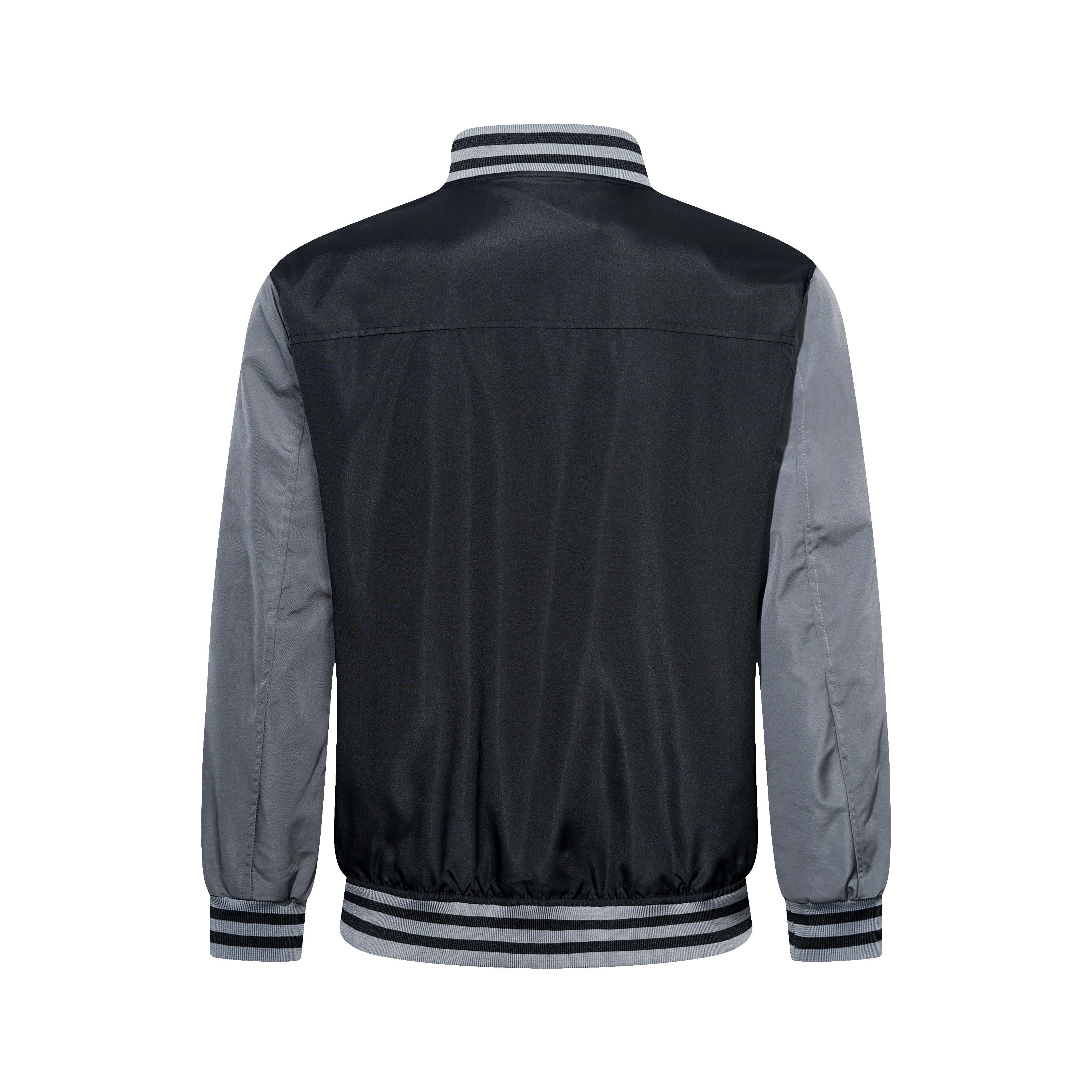 BOSS Men-s Grey Casual Baseball Jacket