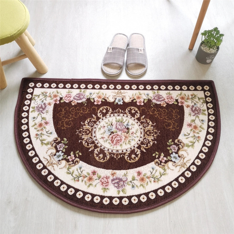 Semi-circular Door Mat Bathroom Bathroom Water Absorption Non-slip Foot Mat Bedroom Entry Carpet