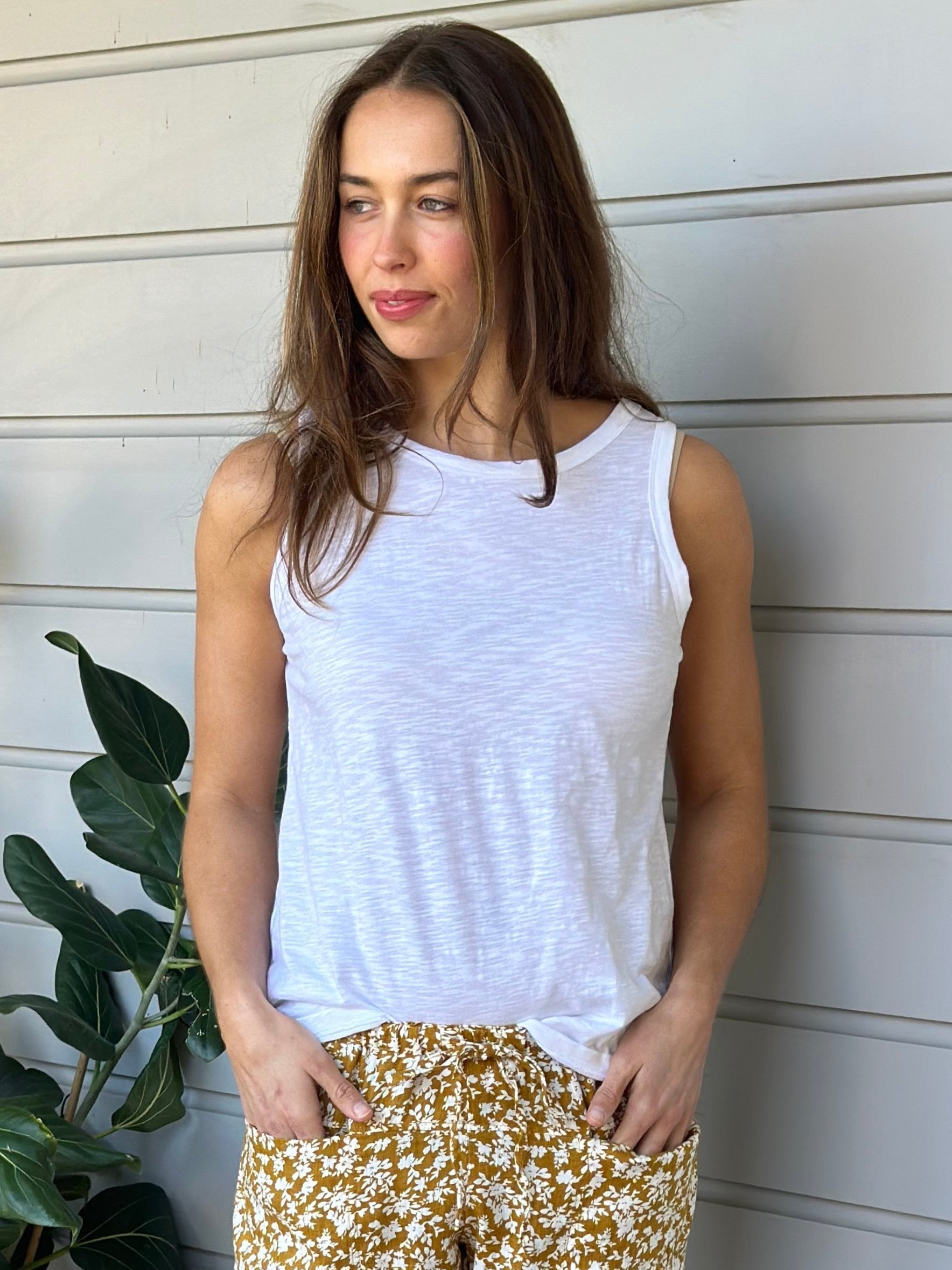 vera tank - white cotton