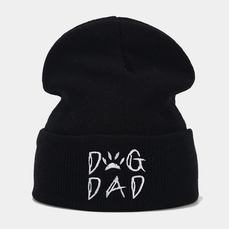Unisex Basic Minimalist Letter Embroidery Eaveless Wool Cap