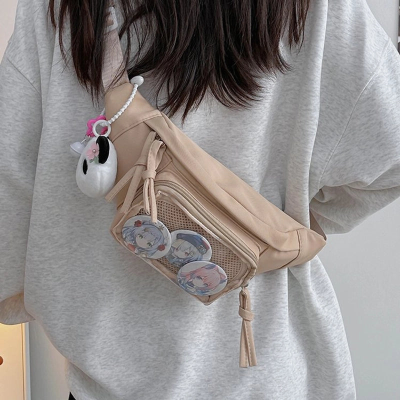 Women's Classic Style Streetwear Solid Color Nylon Waist Bags