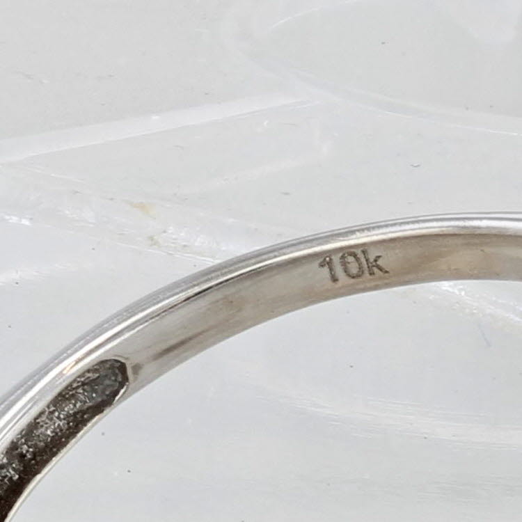 0.15ctw Diamond Overlay Ring 10k White Gold Size 6 Wedding Band Stackable
