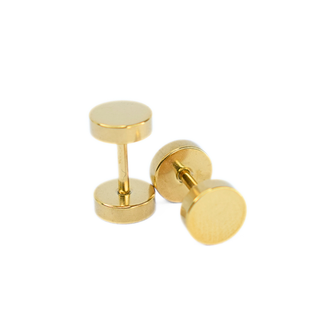 6mm Double studs - Gold