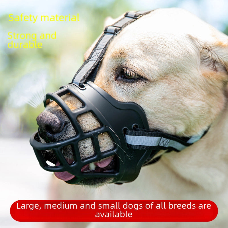 Adjustable Third Generation Reflective Dog Muzzle Anti-bite Anti-bark Anti-eat Large Medium Small Dog Mouth Cover Pet Supplies