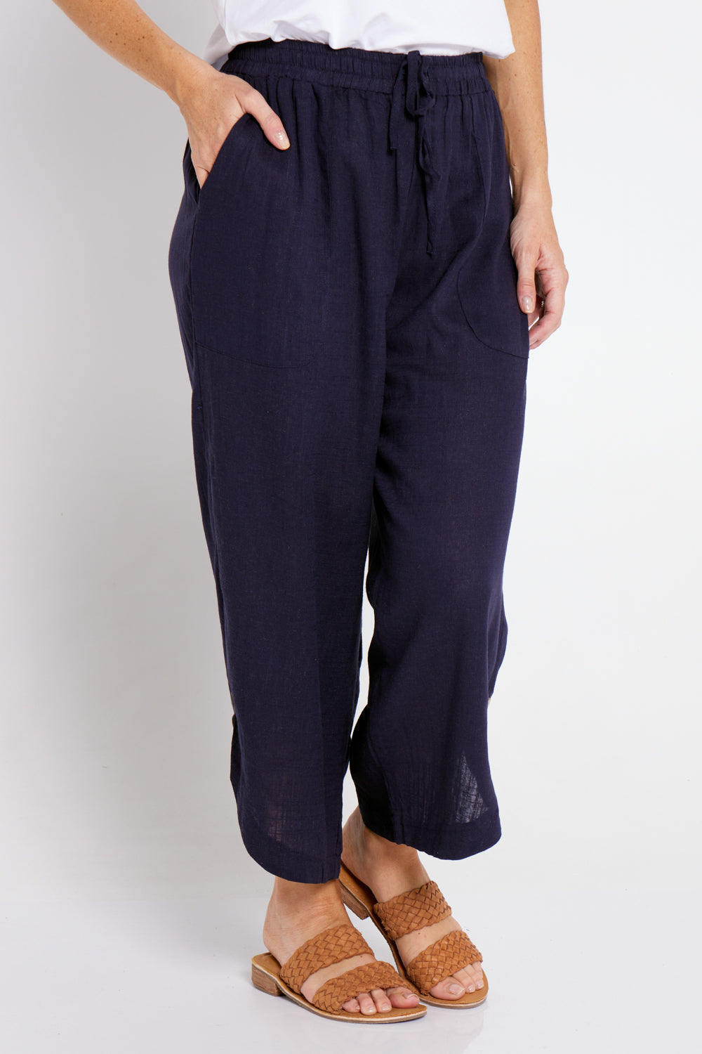 Linen Pants - Navy