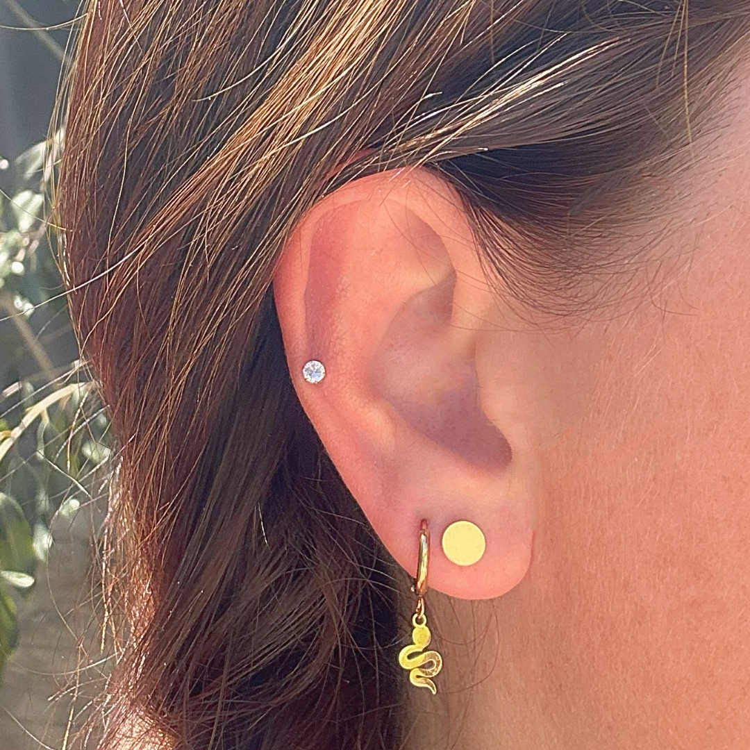 6mm Double studs - Silver
