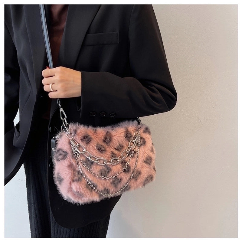 Small Plush Vintage Style Square Bag