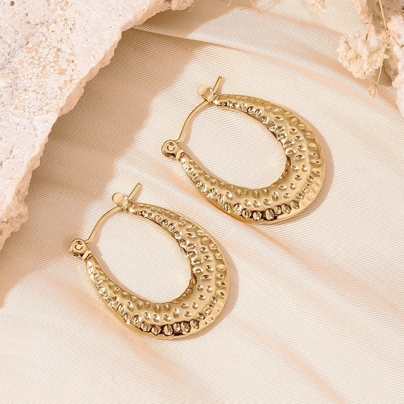 1 Pair 5 Pairs Minimalist Classic Style Solid Color Asymmetrical 304 Stainless Steel 18K Gold Plated Earrings