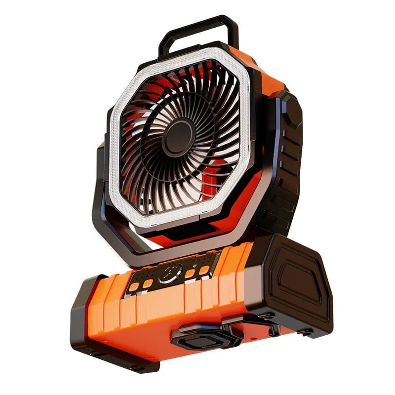 10000mAh Rechargeable Portable Camping Fan with LED Light