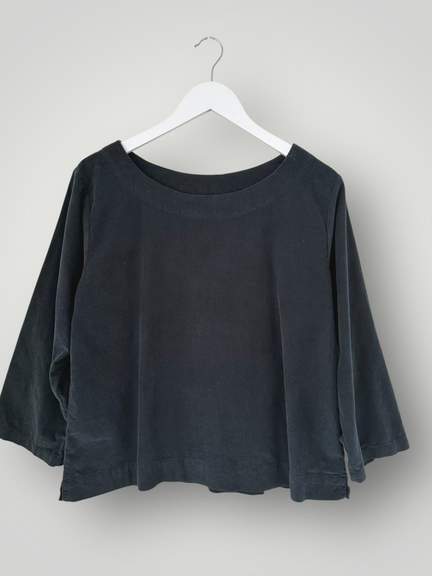 anya top - charcoal cord