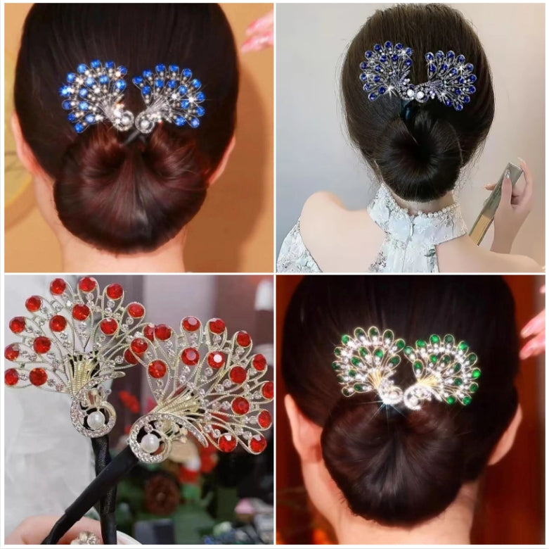 💥🦚Fashion Vintage Peacock Hair Accessories💕