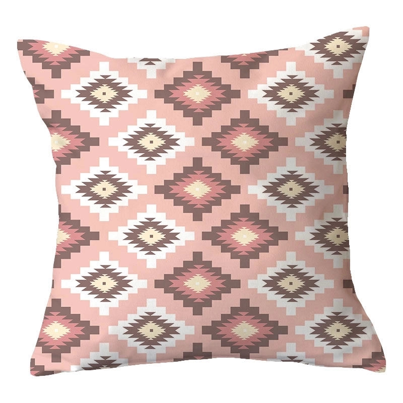 Casual Vacation Color Block Plush Pillow Cases