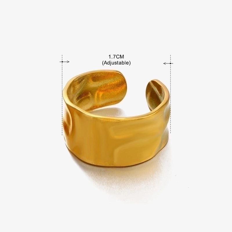3 Pieces Basic Classic Style Geometric Leaf Stainless Steel Plating Open Rings