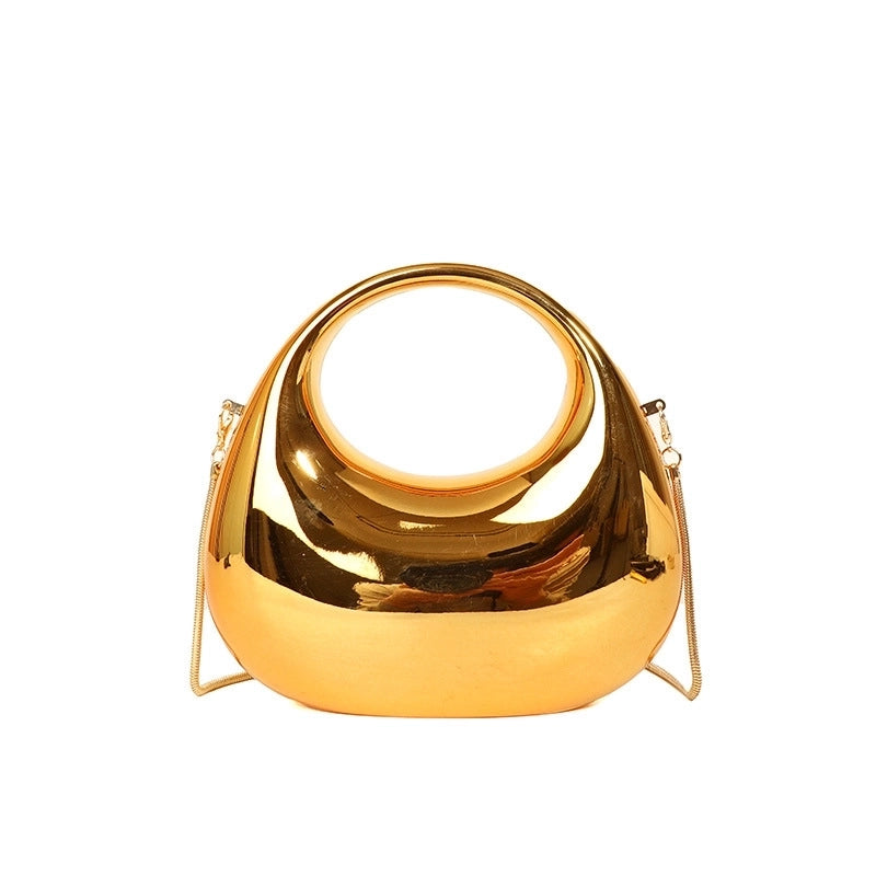 Women's Medium PVC Gradient Color Solid Color Elegant Vintage Style Dumpling Shape Lock Clasp Evening Bag