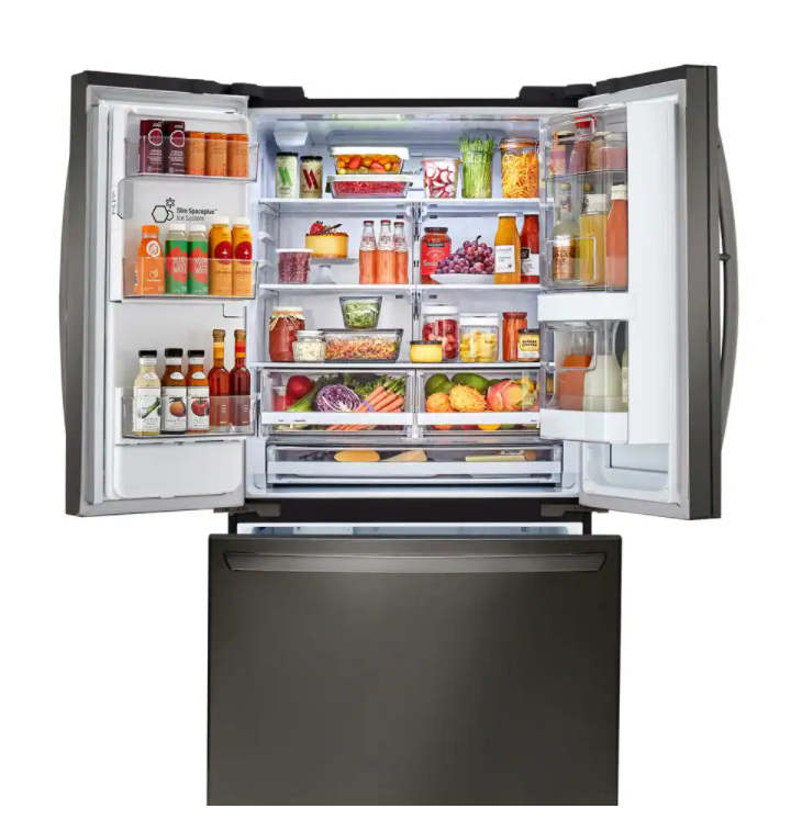 [FACTORY RELEASE]26 CU. FT. 3-DOOR SMART FRENCH DOOR REFRIGERATOR WITH INSTAVIEW DOOR-IN-DOOR IN BLACK STAINLESS STEEL  -WXL