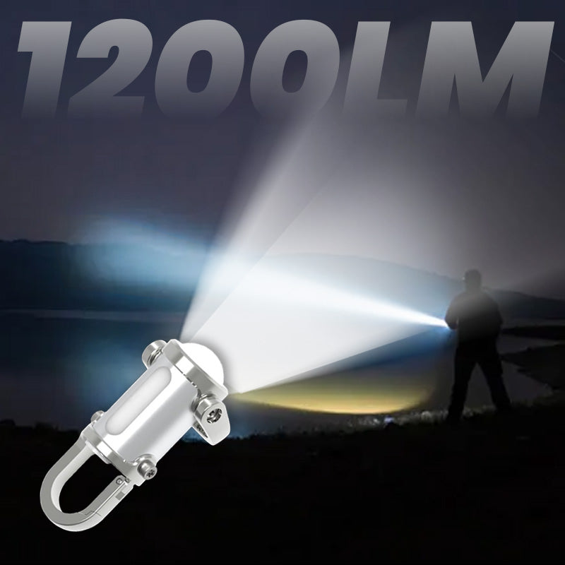 ✨ 1200LM Mini Keychain Flashlight - Super Bright & Waterproof for Emergency, Camping, or Night Work 🚨🔑