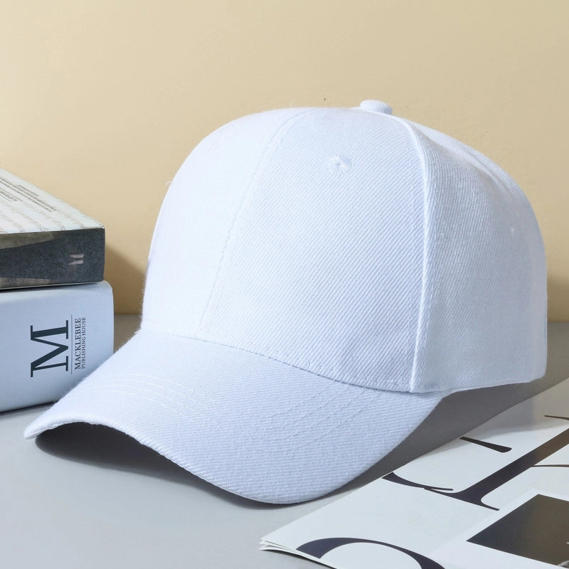 Hat Spring And Autumn New Solid Color Printable Logo Advertising Hat Sunscreen Cap Sports Baseball Cap Light Plate Cap