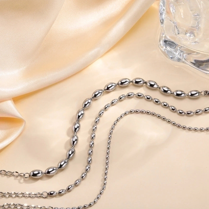 Minimalist Solid Color Stainless Steel Gold Plated Bracelets In Bulk
