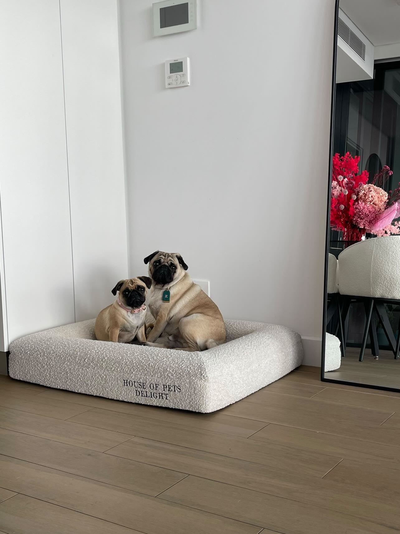 Memory Foam Dog Bed in Bouclé