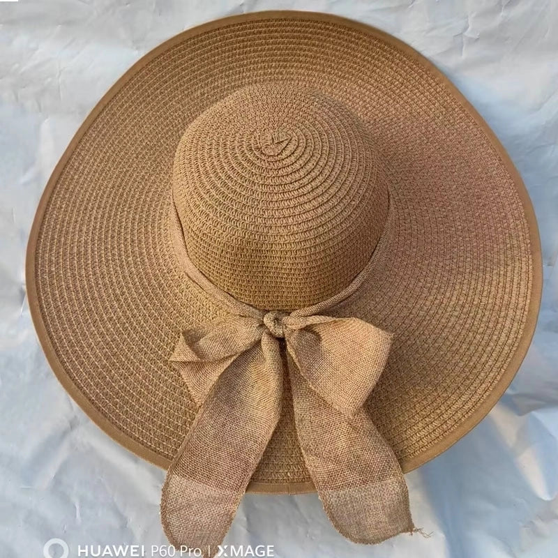 Women's Lady Vacation Bow Knot Big Eaves Sun Hat