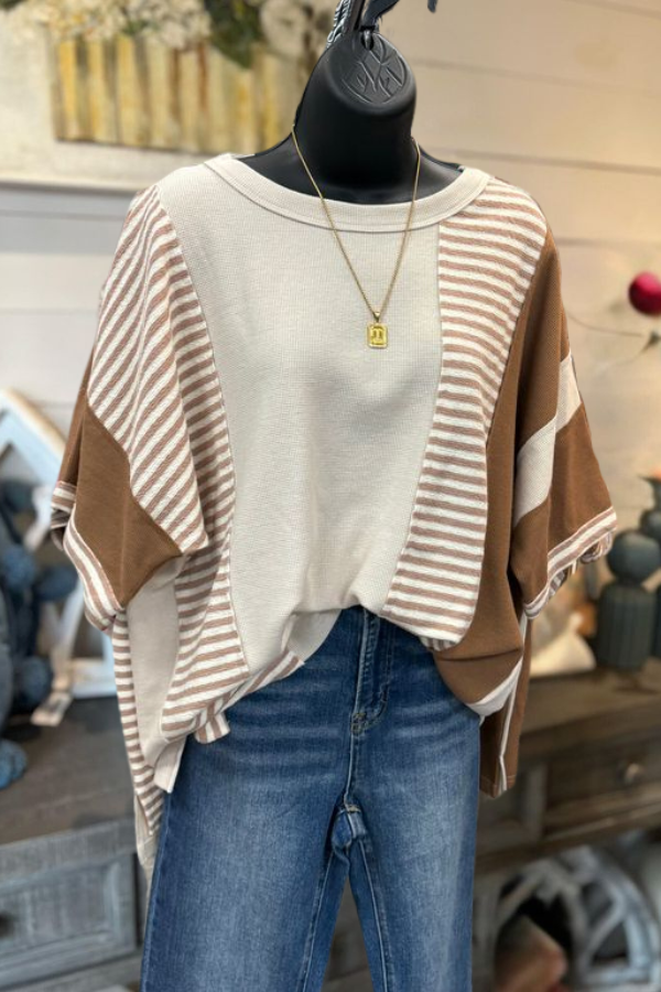 Striped Color-Block Top