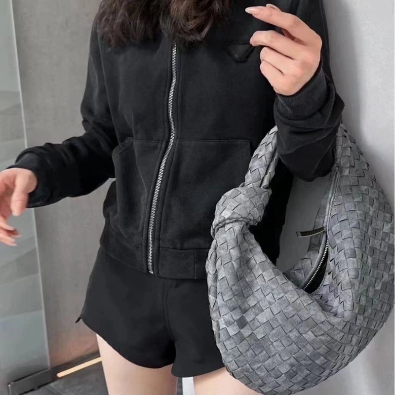 Explosions Denim Woven Bag Women's New Woven Handbag Shoulder Armpit Bag Fashion