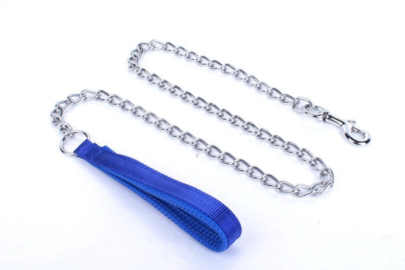 Dog Traction Pet Traction Rope Foam Handle Metal Iron Dog Chain Dog Rope Twist Chain Pet Traction Chain
