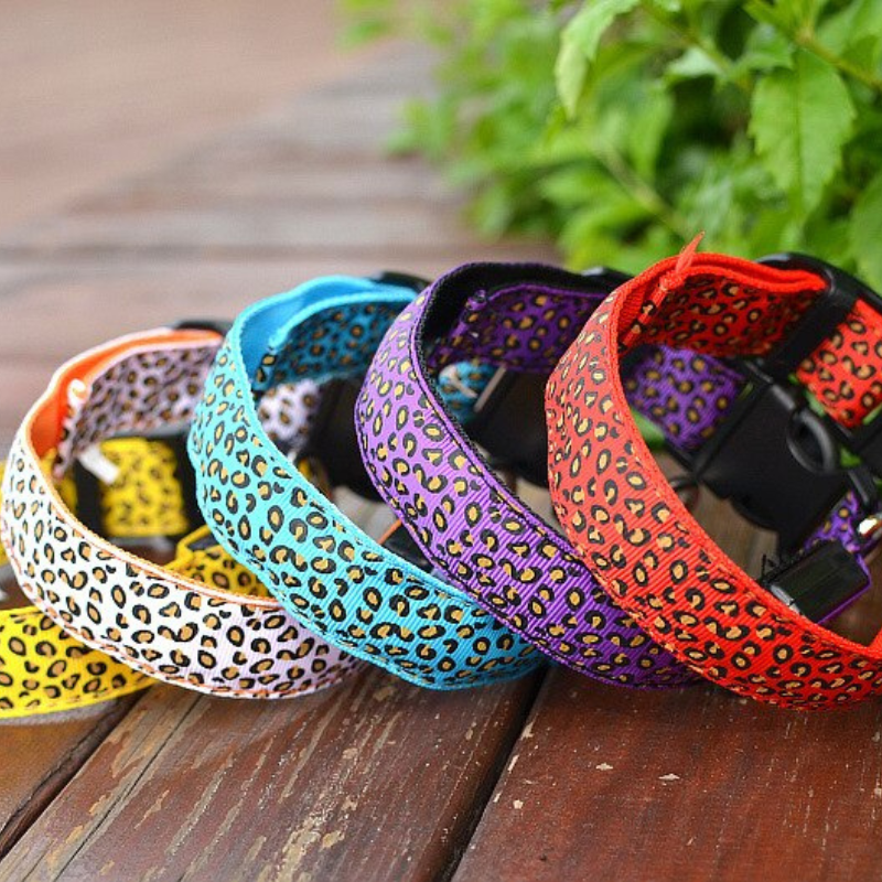 Leopard Light Flash Collars