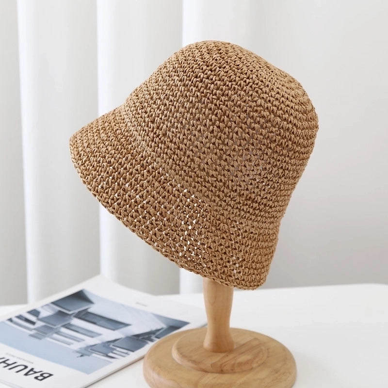Women's Vacation Solid Color Big Eaves Straw Hat