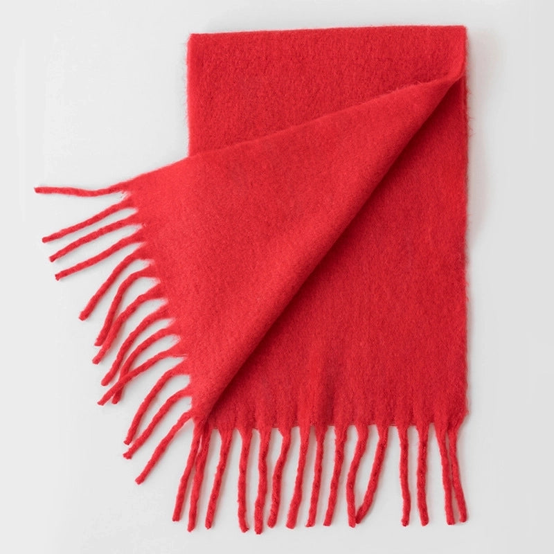 Women's Lady Minimalist Lattice Imitation Cashmere Scarf
