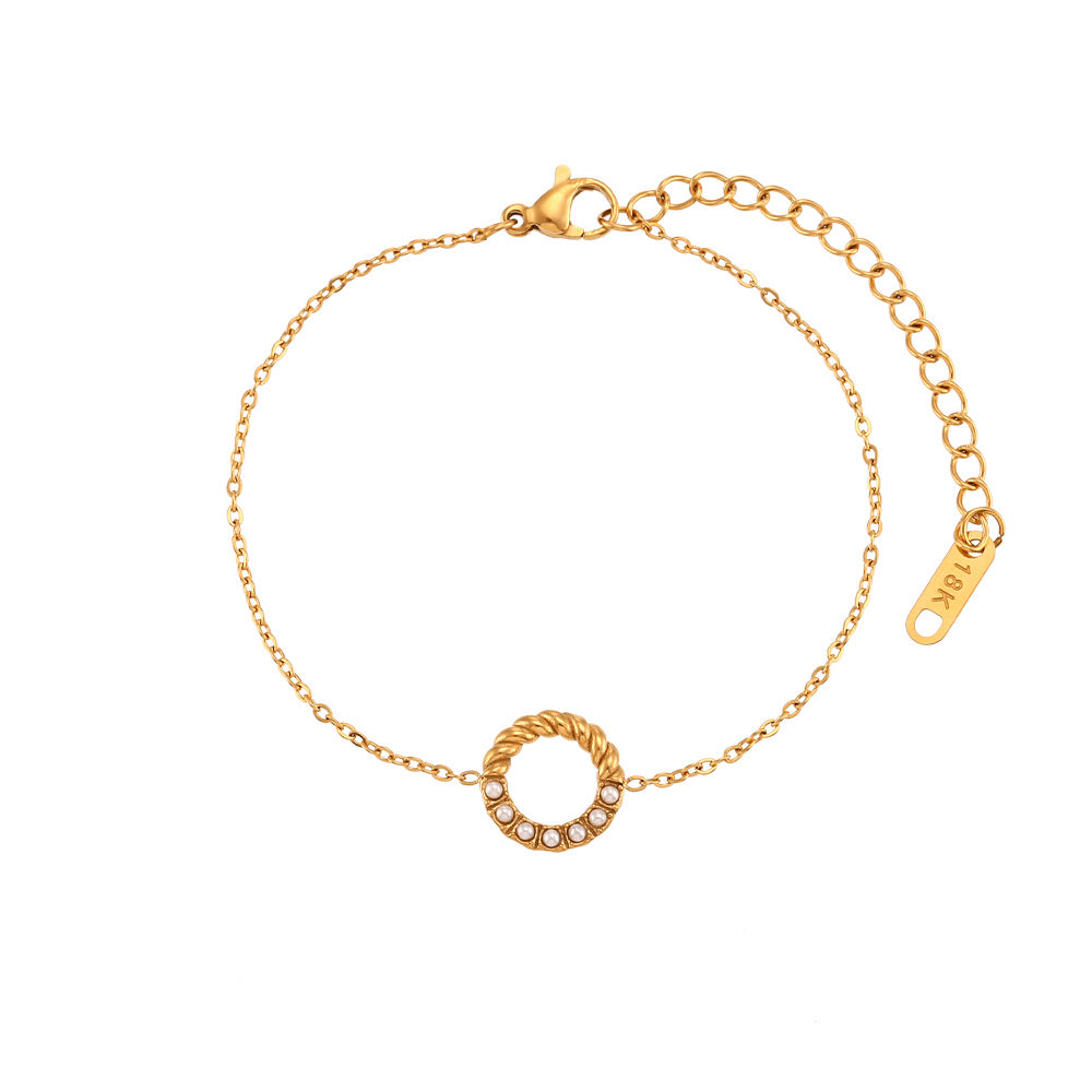 Fashion Geometric Stainless Steel 18K Gold Plated Necklaces
