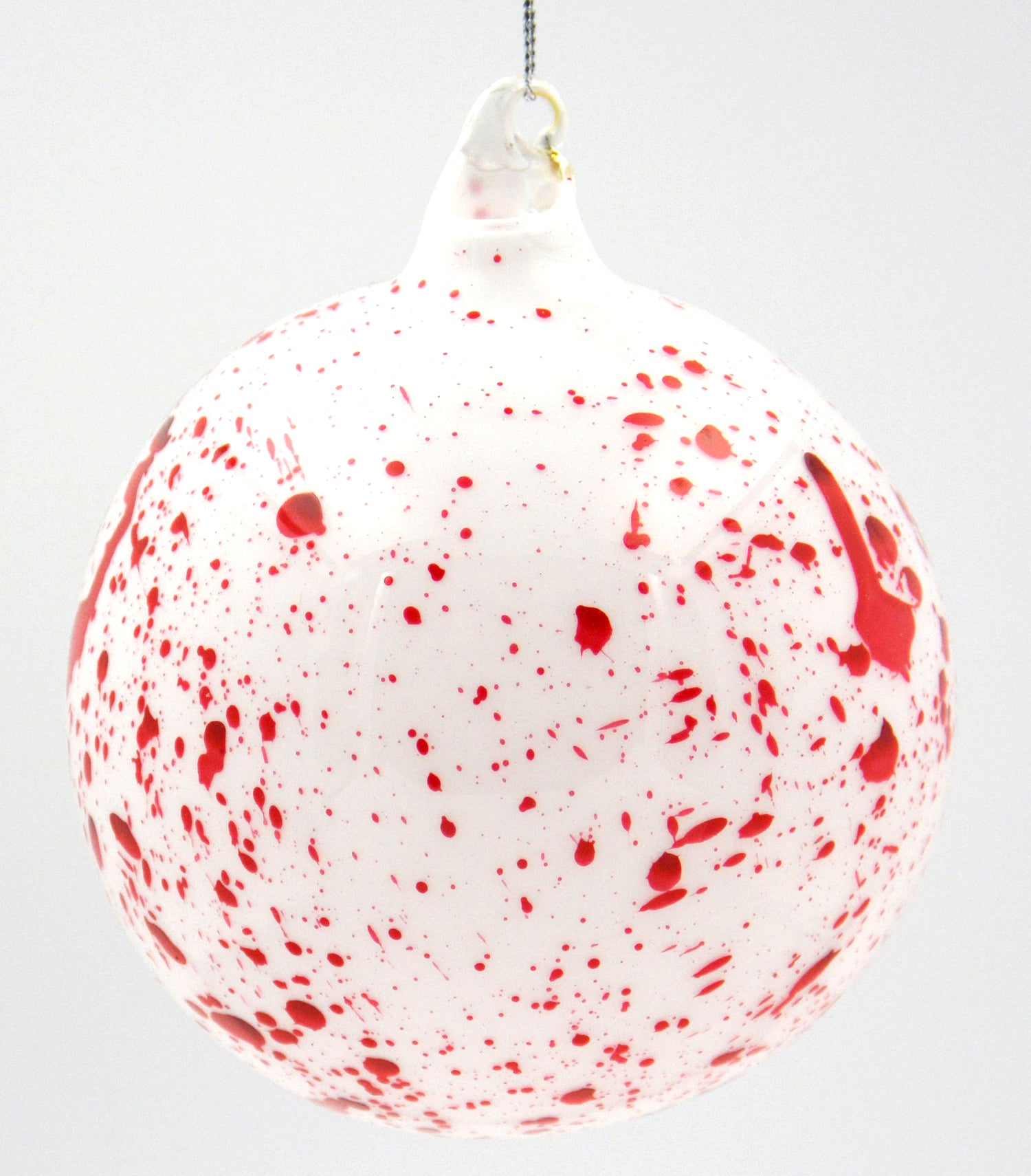 Jim Marvin Peppermint Splash Glass Ball Ornaments