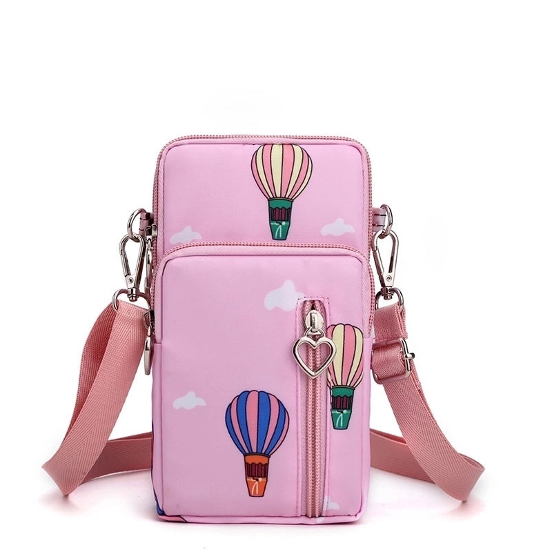 Women'S Nylon Solid Color Fashion Zipper Phone Wallet