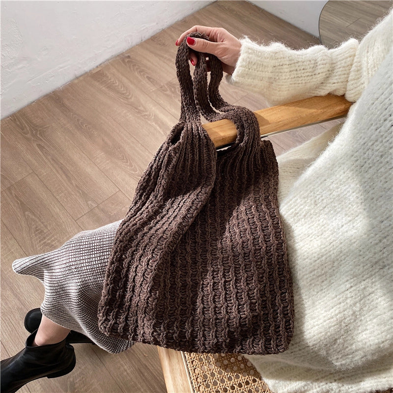 Women's Large All Seasons Yarn Basic Shoulder Bag