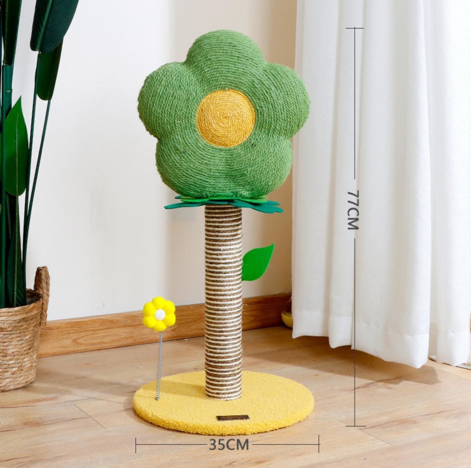 Colourful Flower Style Sisal Cat Scratching Post | Cat Tree